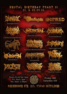 Brutal Birthday Feast flyer