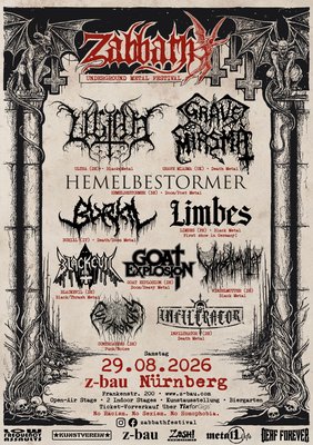 Zabbath - Underground Metal Festival flyer